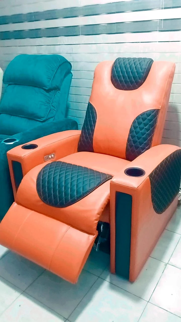 Motorized orange recliner