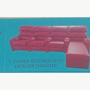 L Shaped Recliner with Lounger Theater